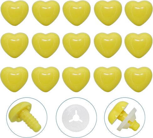 100Pcs Safety Noses and Secure Washers - Thalinfayi 14 * 15mm Love Shaped Safety Nose Crochet Craft Eyes Noses for DIY Making or Replace of Amigurumi, Crafts, Crochet Doll Supplies in Kuwait