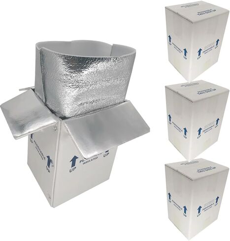 ROTCH Insulated Shipping Boxes with Liners, 4 Pack 7x6x10'', Small Cold Shipping Box Coolers for Perishable Frozen Food, White (T7610-4L-W) in Saudi Arabia