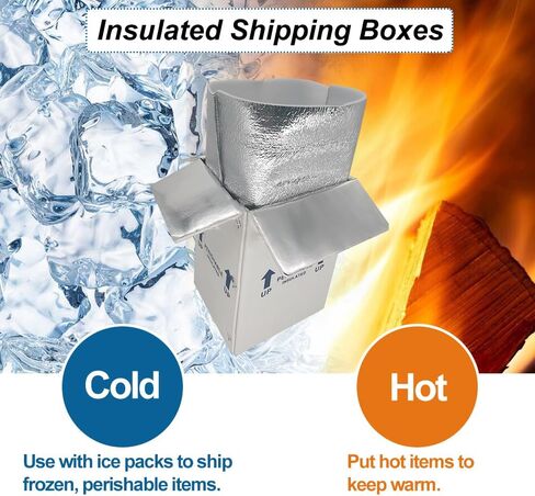 ROTCH Insulated Shipping Boxes with Liners, 4 Pack 7x6x10'', Small Cold Shipping Box Coolers for Perishable Frozen Food, White (T7610-4L-W) in Saudi Arabia