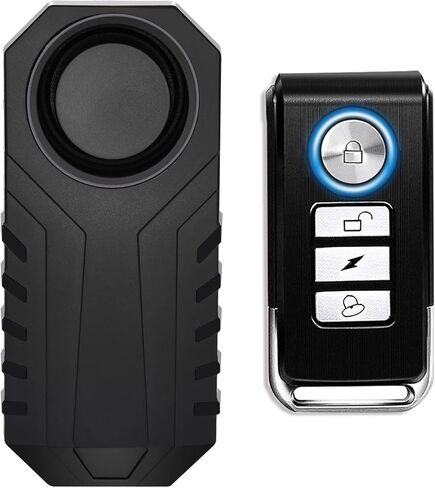 Bike Alarm USB Rechargeable with Mount, NineLeaf Bike Alarm with Remote, Bicycle Alarm System Anti Theft Wireless Bicycle Vibration Motion Sensor 110dB Loud Security for Vehicle Trailer Motorcycle in Saudi Arabia