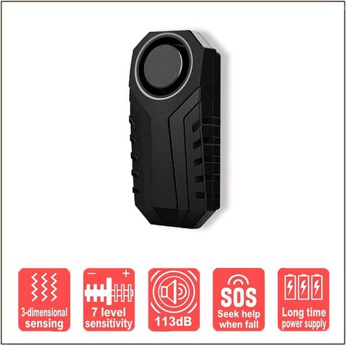 Bike Alarm USB Rechargeable with Mount, NineLeaf Bike Alarm with Remote, Bicycle Alarm System Anti Theft Wireless Bicycle Vibration Motion Sensor 110dB Loud Security for Vehicle Trailer Motorcycle in Saudi Arabia