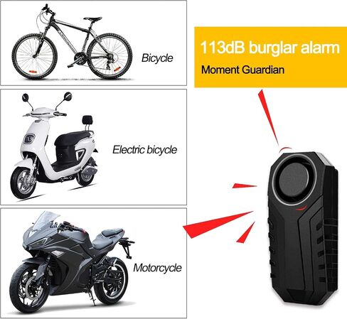 Bike Alarm USB Rechargeable with Mount, NineLeaf Bike Alarm with Remote, Bicycle Alarm System Anti Theft Wireless Bicycle Vibration Motion Sensor 110dB Loud Security for Vehicle Trailer Motorcycle in Saudi Arabia