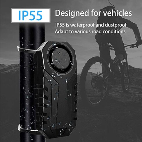 Bike Alarm USB Rechargeable with Mount, NineLeaf Bike Alarm with Remote, Bicycle Alarm System Anti Theft Wireless Bicycle Vibration Motion Sensor 110dB Loud Security for Vehicle Trailer Motorcycle in Saudi Arabia