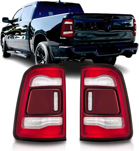 مصابيح الفرامل الخلفية لتجميع مصابيح الفرامل الخلفية المتوافقة مع طراز 2009-2018 Dodge RAM 1500 2500 3500 Factory OE Style، مجموعة إشارة الفرامل الخلفية للسائق والركاب in Kuwait