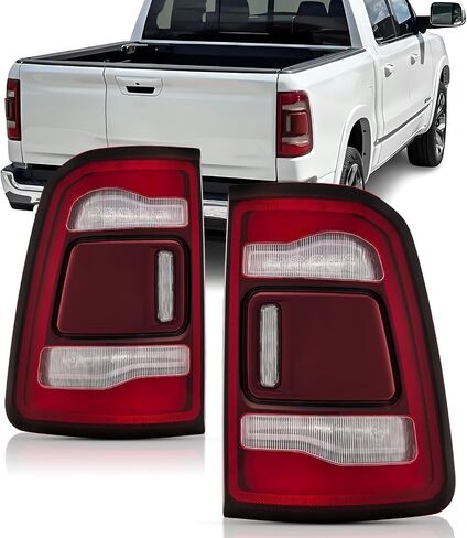 مصابيح الفرامل الخلفية لتجميع مصابيح الفرامل الخلفية المتوافقة مع طراز 2009-2018 Dodge RAM 1500 2500 3500 Factory OE Style، مجموعة إشارة الفرامل الخلفية للسائق والركاب in Kuwait
