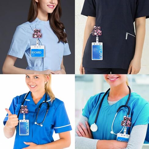 RN BSN بكرات حامل الشارة القابلة للسحب مع مقطع معرف لبطاقة علامة التمريض الممرضة المسجلة ، RN BSN الملحقات لممرضات العمل in Kuwait