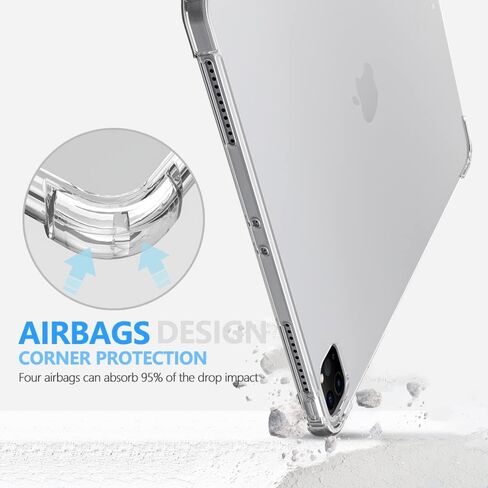 حافظة شفافة من Callyue لجهاز iPad Mini 5 / Mini 4 / Mini 3 2 1، غطاء حماية جانبي من السيليكون المطاطي الناعم لجهاز Apple iPad Mini 7.9 بوصة اللوحي - شفاف in Kuwait
