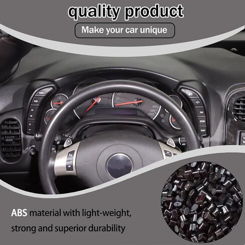 Lcojicep Car Both Sides Dashboard Button Switch Interior Trim Cover Compatible with Chevrolet Corvette C6 2005-2013 ，Side Speedometer Dashboard Multi-Function Button Frame Cover (Carbon Fiber Grain) in Saudi Arabia