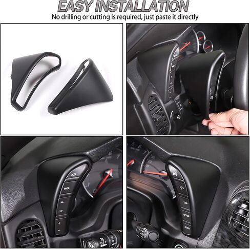 Lcojicep Car Both Sides Dashboard Button Switch Interior Trim Cover Compatible with Chevrolet Corvette C6 2005-2013 ，Side Speedometer Dashboard Multi-Function Button Frame Cover (Carbon Fiber Grain) in Saudi Arabia