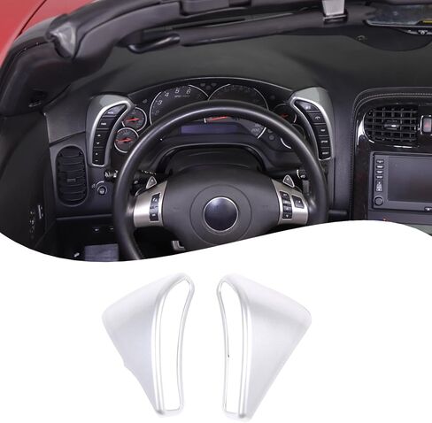 Lcojicep Car Both Sides Dashboard Button Switch Interior Trim Cover Compatible with Chevrolet Corvette C6 2005-2013 ，Side Speedometer Dashboard Multi-Function Button Frame Cover (Carbon Fiber Grain) in Saudi Arabia