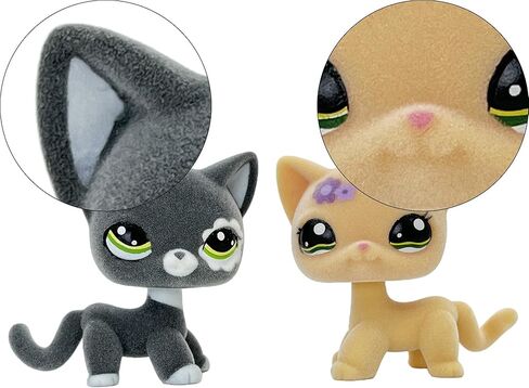 2pcs مخصصة مصنوعة مخصصة شخصية حيوانية غامضة كولي عظمى dane dachshund cocker spaniel الكلب القصيرة قطة القديم القديم لعبة Pet Shop حفلة عيد ميلاد ( #184 و #577) in Kuwait