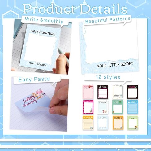 Funny Nurse Sticky Notes Gifts - Lovarywow 12 Pack Funny Nursing Sticky Notes 3x4 Inch Nurse Gifts Everything is Fine Post It Notepads Self-Stick Memo Pad Medical Office Study Supplies 360 Sheets in Saudi Arabia
