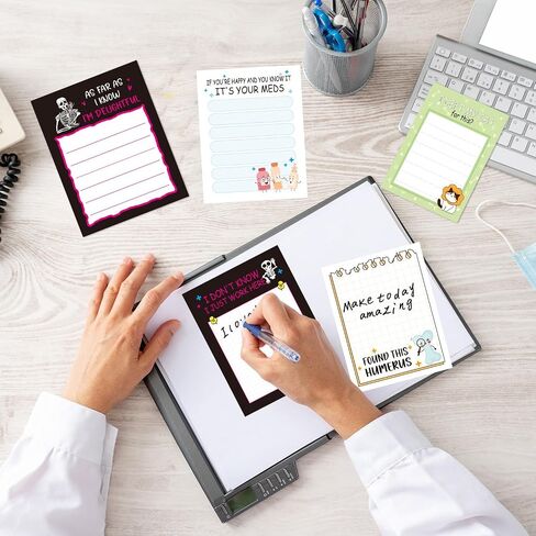 Funny Nurse Sticky Notes Gifts - Lovarywow 12 Pack Funny Nursing Sticky Notes 3x4 Inch Nurse Gifts Everything is Fine Post It Notepads Self-Stick Memo Pad Medical Office Study Supplies 360 Sheets in Saudi Arabia