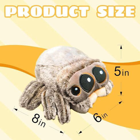 Spider Plush Toy,Cute Spider Plush Toy,Soft Jumping Spider Plush Toy,Kids Room Decoration(1PCS) in Saudi Arabia