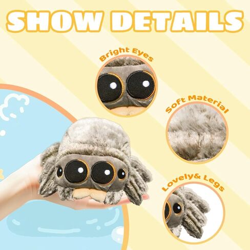 Spider Plush Toy,Cute Spider Plush Toy,Soft Jumping Spider Plush Toy,Kids Room Decoration(1PCS) in Saudi Arabia