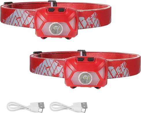 LE 320014-2 Rechargeable Headlamp - IPX4 Waterproof Headlight Flashlights with 6 Modes, Camping & Hiking Essentials, 2 Pack in Kuwait