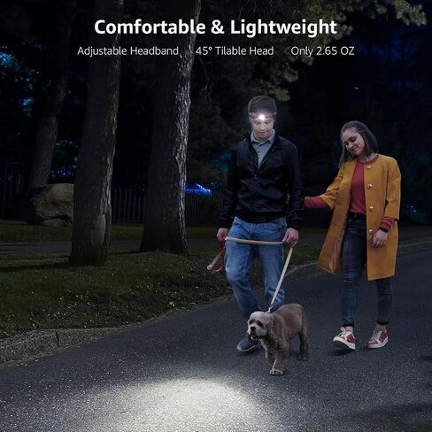 LE 320014-2 Rechargeable Headlamp - IPX4 Waterproof Headlight Flashlights with 6 Modes, Camping & Hiking Essentials, 2 Pack in Kuwait