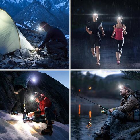 LE 320014-2 Rechargeable Headlamp - IPX4 Waterproof Headlight Flashlights with 6 Modes, Camping & Hiking Essentials, 2 Pack in Kuwait