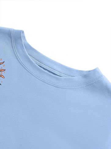 Remidoo Women's Casual Oversized T Shirt Short Sleeve Graphic Tee Letter Sun Moon Shirts in Saudi Arabia