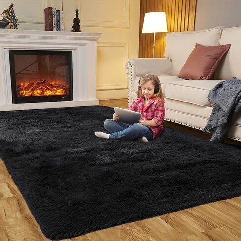EasyJoy Super Soft Rugs for Living Room, Area Rugs for Bedroom 8x10 Light Gray Fluffy Room Rug, Large Shag Throw Rug for Nursery Kids Room, Cute Mordern Fuzzy Rug for Playroom in Saudi Arabia