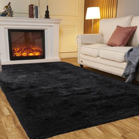 EasyJoy Super Soft Rugs for Living Room, Area Rugs for Bedroom 8x10 Light Gray Fluffy Room Rug, Large Shag Throw Rug for Nursery Kids Room, Cute Mordern Fuzzy Rug for Playroom in Saudi Arabia