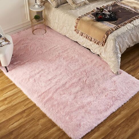 EasyJoy Super Soft Rugs for Living Room, Area Rugs for Bedroom 8x10 Light Gray Fluffy Room Rug, Large Shag Throw Rug for Nursery Kids Room, Cute Mordern Fuzzy Rug for Playroom in Kuwait
