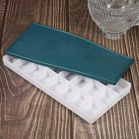 PATIKIL 36 Compartments Paint Palette, Plastic Painting Tray Deep Saver Box with Soft Cover for Watercolor, Gouache, Oil Paint, Art in Kuwait
