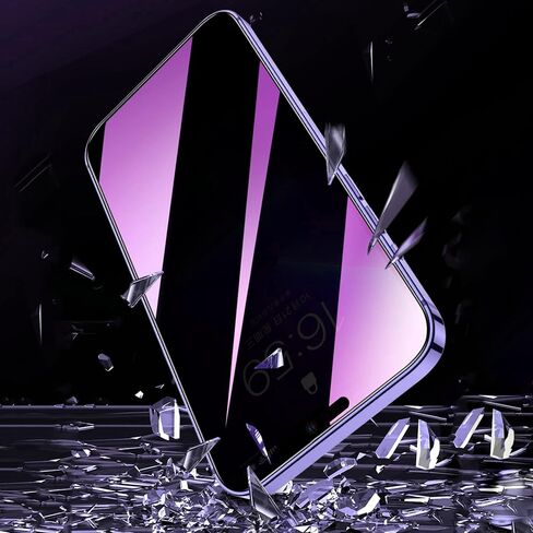 متوافق مع هاتف iphone 13 Pro ومتوافق مع هاتف iphone 14 / 13 واقي شاشة للخصوصية مكون من قطعتين متدرج ملون من الزجاج المقسى المضاد للضوء الأزرق لحماية العين ومضاد للتجسس (أرجواني 6.1) in Kuwait