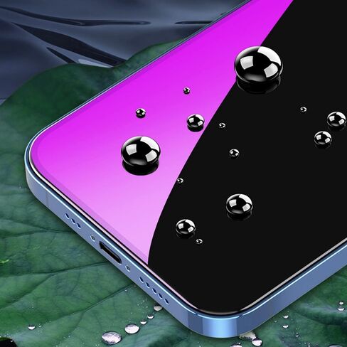 متوافق مع هاتف iphone 13 Pro ومتوافق مع هاتف iphone 14 / 13 واقي شاشة للخصوصية مكون من قطعتين متدرج ملون من الزجاج المقسى المضاد للضوء الأزرق لحماية العين ومضاد للتجسس (أرجواني 6.1) in Kuwait