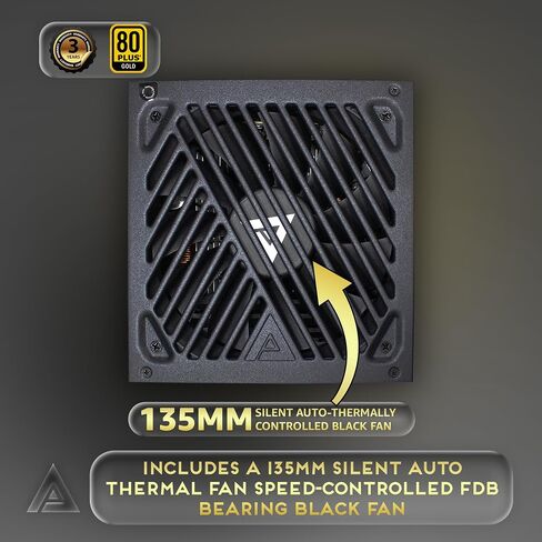 Apevia ATX-GX650W Galaxy 650W 80+ Gold معتمد نشط PFC ATX مصدر طاقة الألعاب الهادئ شبه المعياري in Kuwait