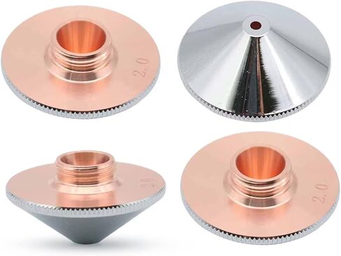 10 Pcs Laser Nozzle Single Layer Dia.28mm H15mm Caliber 2.0mm for WSX HANS Fiber Laser Engraver Cutting Machine Head in Saudi Arabia