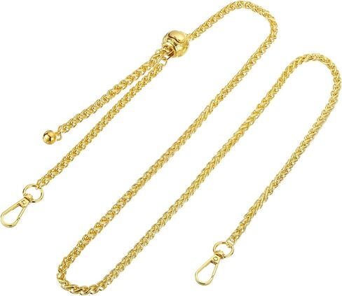uxcell Purse Chain Strap, 51 Inch Adjustable Bag Chains Strap Replacement Crossbody Chain Strap Handbag Chains for DIY Wallet Clutch Bags, Gold in Kuwait