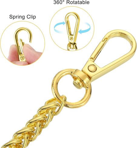 uxcell Purse Chain Strap, 51 Inch Adjustable Bag Chains Strap Replacement Crossbody Chain Strap Handbag Chains for DIY Wallet Clutch Bags, Gold in Kuwait