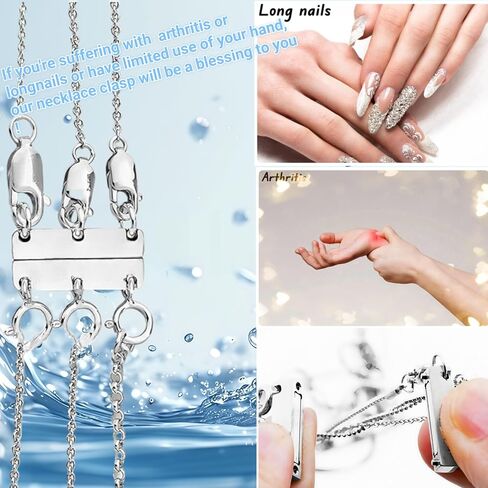 Multi Necklace Layering Clasps and Closures Magnetic Clasps for Jewelry，Gold and Silver Separator for Stackable Necklaces and Chains in Kuwait