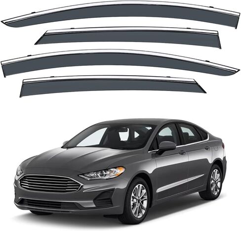 Vesul Clip on Window Deflector Compatible with 2024 2025 Chevrolet Trax Rain Guard Vent Visor Security Shade Shield Cover with 304 Stainless Steel Trim in Saudi Arabia