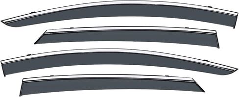 Vesul Clip on Window Deflector Compatible with 2024 2025 Chevrolet Trax Rain Guard Vent Visor Security Shade Shield Cover with 304 Stainless Steel Trim in Saudi Arabia