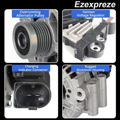 Alternator Compatible with 13-15 Ram 1500, 11-20 Grand Cherokee, 11-23 Chysler 300 Dodge Charger Durango, 15-23 Dodge Challenger 180A Repalce 4801778AF, 4801778AI, 56029789AA, 4210007040, 4210007041 in Kuwait