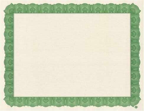 Braided Certificate, 8.5" x 11" Graduation Diploma, Tree-Free, 65 lb Paper, Diplomas, Documents, & Award Certificates, Green, Pack of 15 in Saudi Arabia