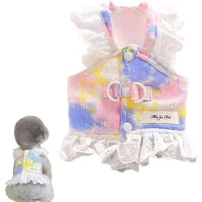 2pcs فستان الكلب القابل للتنفس مع حلقات الدانتيل و D ، ملابس أنيقة للكلاب الصغيرة ، القطط ، يوركز و chihuahuas ، فستان الحيوانات الأليفة الأنيقة ، فساتين جرو للفتيات (2pcs ، s) in Kuwait