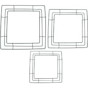 Kichvoe 3pcs Wire Wreath Frame Square Metal Wire Frame Form DIY Floral Wreath Wire Frame Valentines Decorations St Patricks Day for Floral Arrangements Craft DIY 20cm 25cm 30cm, 30.00X30.00X0.30CM