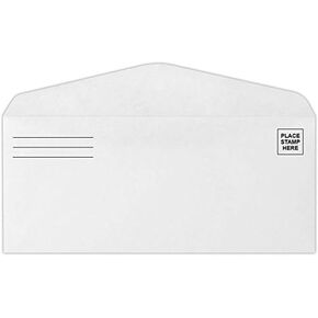 LUXPaper #9 Business Envelopes | Commercial Flap | Stamp Placement | 3 7/8" x 8 7/8" | Bright White | 24lb. Text | 250 Qty