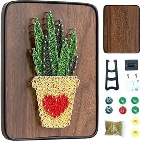 Bazima Alice Diy String Art Kit للمبتدئين ، هدية فريدة من نوعها ، مجموعة حرفة للعطلات ، مجموعة Craft Kit DIY