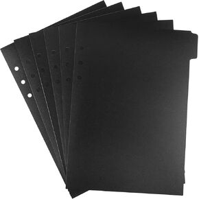 6-TAB A5 Dividers Plastic A5 Binder إدراج 6 رنين الموثق مجموعة متينة حجم الحروف صفحة دفاتر المقسم