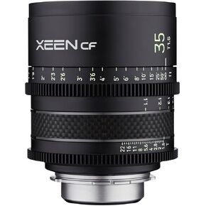 Rokinon Xeen CF 35mm T1.5 Pro Cinema Wide Angle Lens with Carbon Fiber Construction & Luminous Markings for Sony E Mount, Black, Mid-Size (CFX35-NEX)