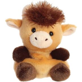 Aurora® Adorable Palm Pals™ Hubert Highland Cow™ Stuffed Animal - Pocket-Sized Play - Collectable Fun - Brown 5 Inches