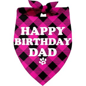 عيد ميلاد سعيد أبي الكلب باندانا ، Dad's Gift Dog Bandana ، إكسسوارات وشاح للحيوانات الأليفة ، الكلب المطبوع هدية لحفل عيد ميلاد الكلب ، Dog Bandana Gift for Small Medium Large Dog ، Dog Dad Bandana Gift (G4)