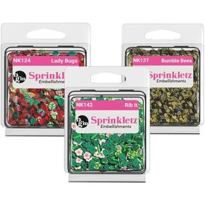 Sprinkletz Bugs حزمة قطع طين بوليمر صغيرة للحرف اليدوية ، سجلات القصاصات 1800 قطعة