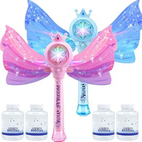 2 PCS Bubble Wands for Kids Girls - LED Light & Music