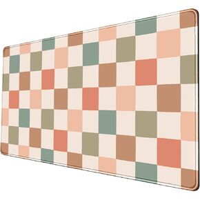 Cute Anime Bunny Forrest Green Mouse Pad Xl-31.5x15.7in-Desk Mousepad-Extended Aesthetic Keyboard Mouse Pad-for Desk Kid Girl with Stitched Edges Non-Slip Cozy Office Decor