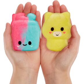 Fluffie Stuffiez Shake & Unicorn minis ميزة قابلة للتحصيل ، مفاجأة تكشف الكشف عن ملعب ناعم ومسلم اسفنجي تململ DIY